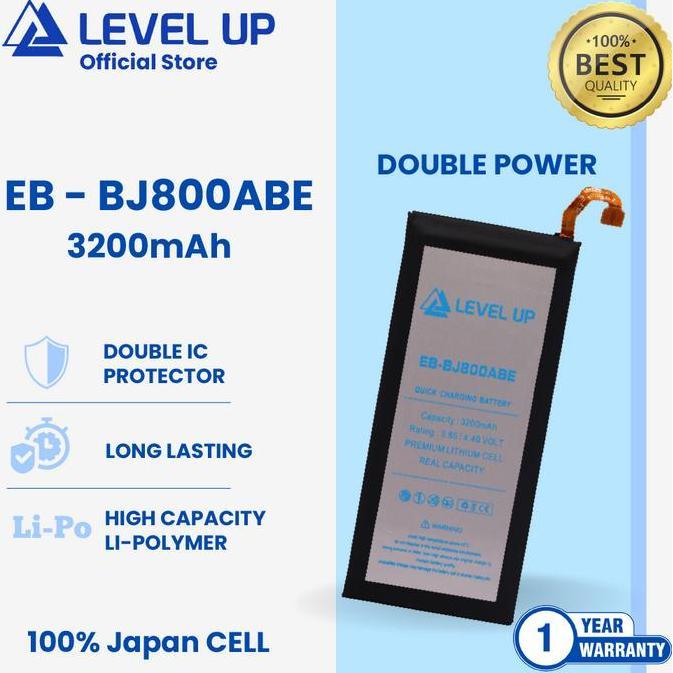 LEVEL UP Baterai EB-BJ800ABE for A6 2018 A600 / J6 2018 J600 / J8 2018 J800 Double Power