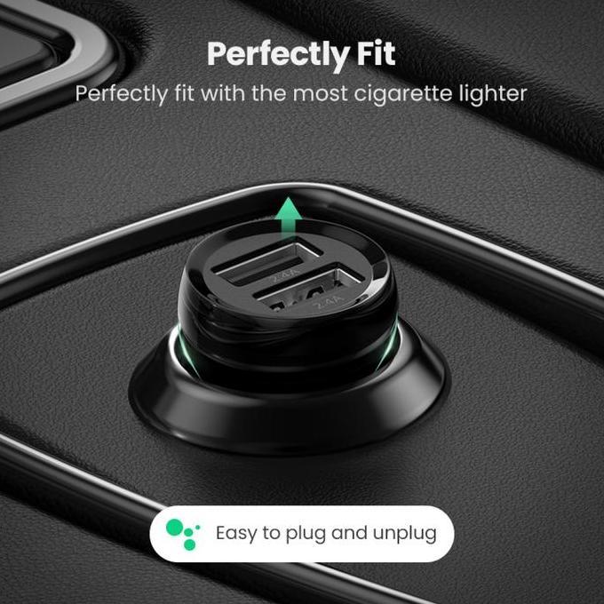 UGREEN Car Charger Mobil 24W 36W Dual Port USB Fast Charging