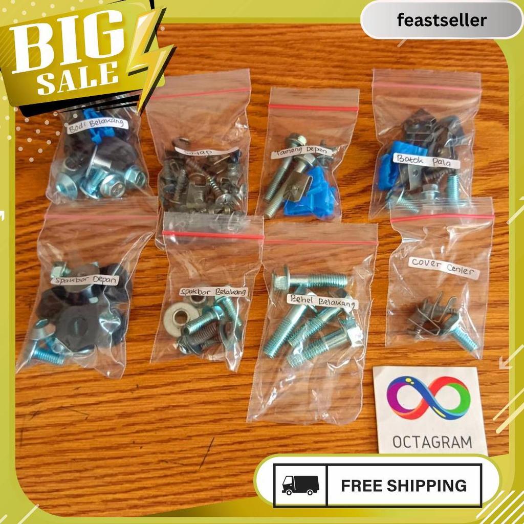 Baut Supra  Gtr 150 / Baut Body Motor Supra  Gtr 150Lengkap/Baut Body Motor Supra Gtr 150 Full Set M