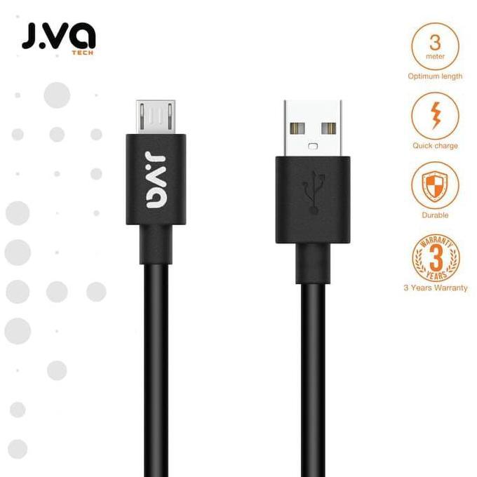 JVA Tech Micro USB Cable 3m Black