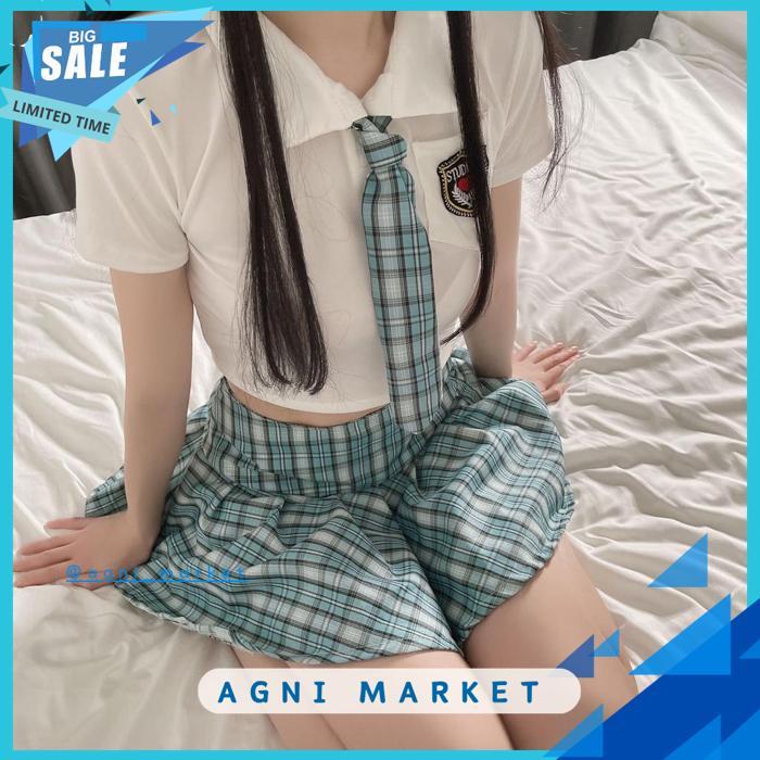 SEXY LINGERIE SERAGAM COSPLAY PELAUT SET SERAGAM COSPLAY ANIME JEPANG ROK KOTAK KOTAK A501  BEST PRO