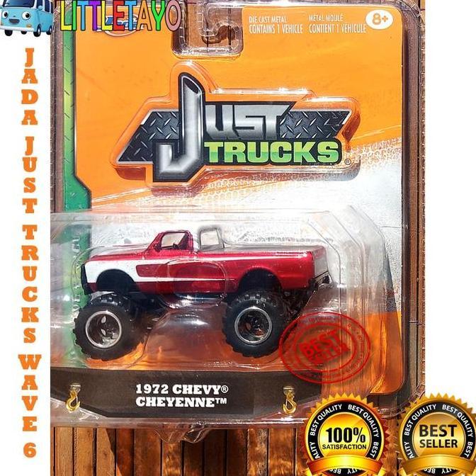 JADA JUST TRUCKS 1972 CHEVY CHEYENNE MERAH - BIGFOOT FORD TRUCK PICKUP