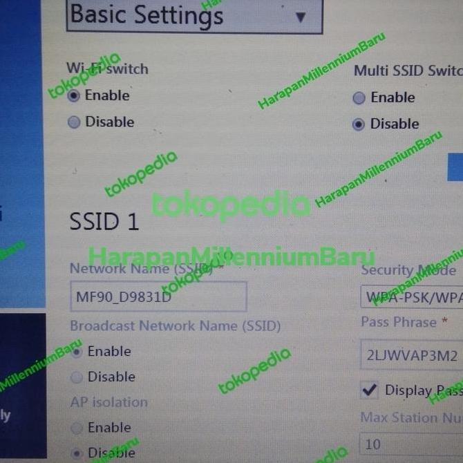 Modem Mifi Wifi 4G All operator B1 & B40 Zte MF90 Original