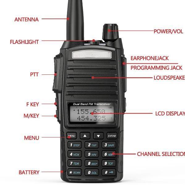 OriBaofeng Termurah HT BF-UV82 Warna Doreng Daya 5 Watt Koneksi Optimal Jangkauan Luas Sinyal Kuat K