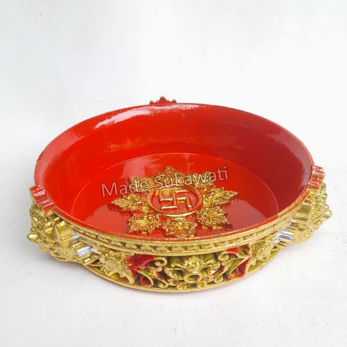 :::::::] Wadah bokor tatakan diameter 16cm ukir bali sodan gayatri