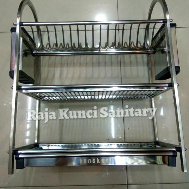 Rak Piring Knokers WJD 650 Stainless SUS 304 /Rak Piring Stainless 304 GHS