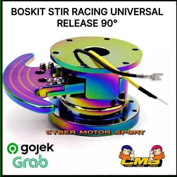 Boskit stir quickrelease 90 . plus tuas peninggi sein . boskit stir racing mobil. steer hub lepas pa
