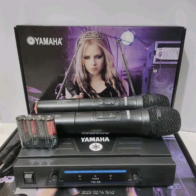 mic wireless YAMAHA YM-66 Mikrofon tanpa kabel microphone nirkabel Mik Original