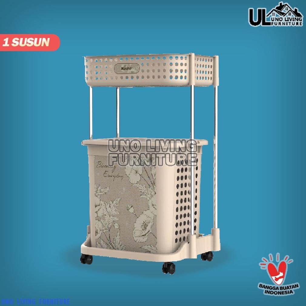 Laundry Basket Jumbo Stainless Steel Rak Keranjang Baju Kotor Naiba Emerald Keranjang Baju Laundry B