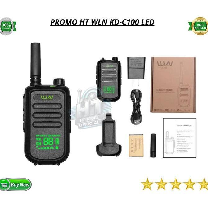 PROMO HT WLN KDC100 Single Band UHF Thin & Mini Pocket Radio Walkie Talkie WLAN KD-C100 Slim Mudah D