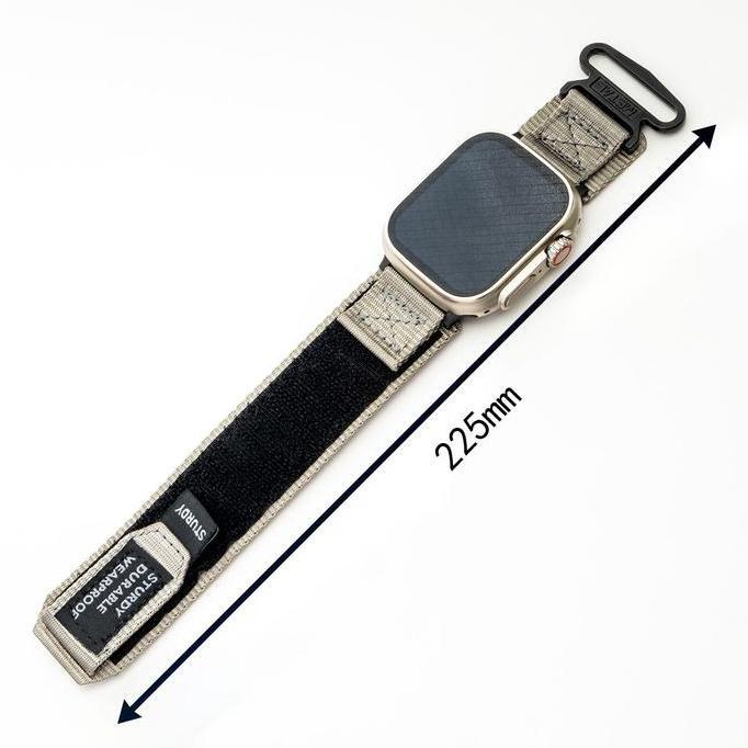DB57>> Strap Nylon sport kompatibel untuk Apple Watch Series 10 SE 9 8 7 6 5 4 3 ULTRA 1 2 iwatch 49