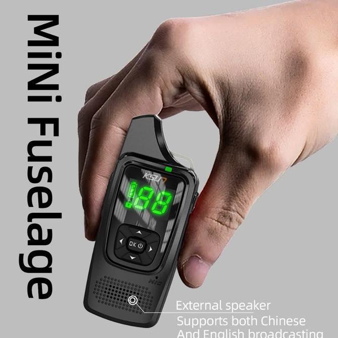 (TERSEDIA) KSUN V6 MINl HT Walkie Talkie Jarak jauh 3km handy talky layar LED 400-520MHZ Original