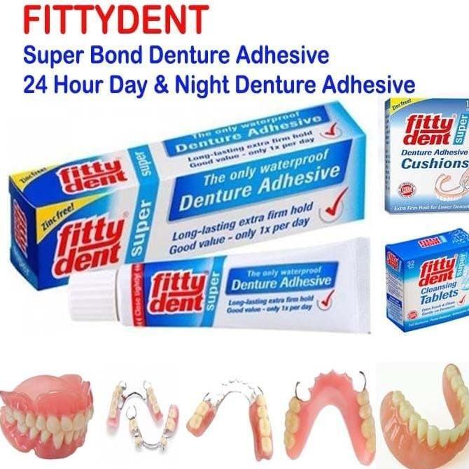 Fittydent Lem Gigi Palsu 24 Jam Import Polident Original