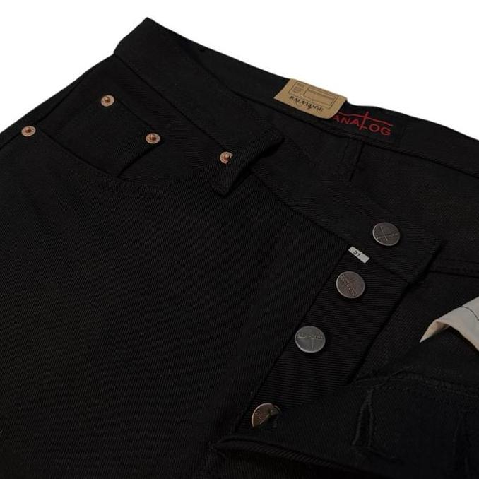 DB14 >> DENIM ANALOG FULL BLACK/DENIM SELVEDGE ANALOG/SELVEDGE DENIM ACCENT 15OZ/JEANS DENIM DENIM S