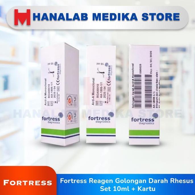 Fortress Reagen Golongan Darah Rhesus Set 10Ml + Kartu