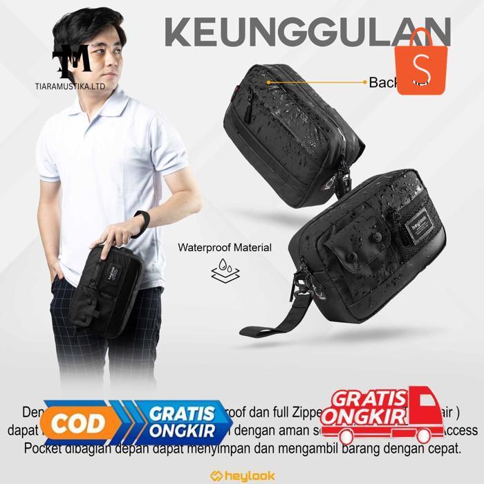 GC27 fg-87 HEYLOOK Official - Sling Bag AXTON Multyfungsi 3 in 1 Hand Bag Kulit Anti-Air Tas Selempa