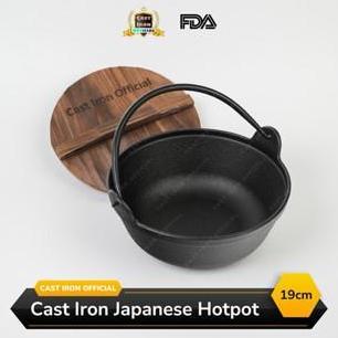 Cast Iron Hotpot Bowl 20 Cm Panci Shabu Suki Kuah Korean Food Premium