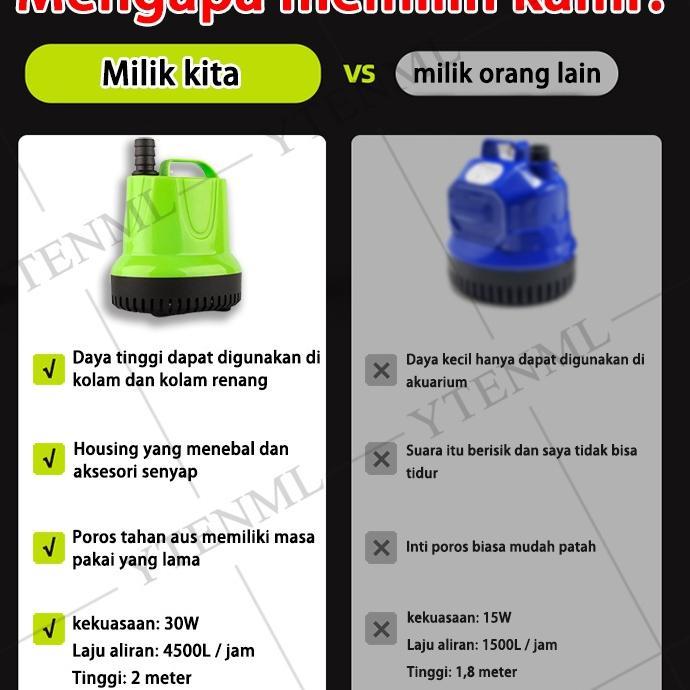 20 Tahun Tidak Buruk68Lh Pompa Air Celup Aquarium 25W 50W 80W 100W Pompa Akuarium Pompa Air Aquarium