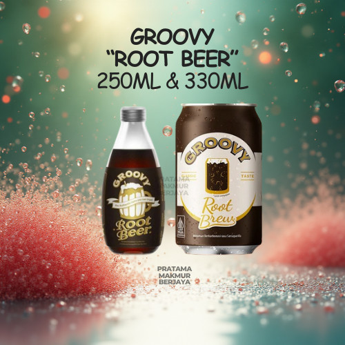 GROOVY Root Beer Minuman Berkarbonasi 250ml & 330 ml