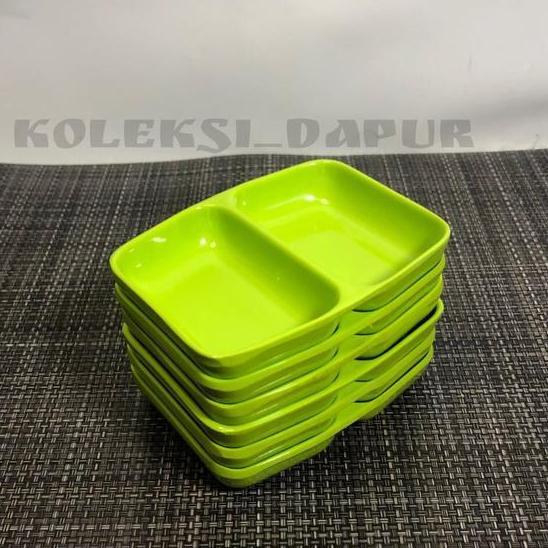 Piring Tempat Sambel Melamin Sekat 2 1 Lusin Piring Sambal Melamine Piring Saos Melamin Mangkok Samb