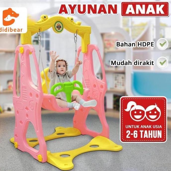 Didibear X Molion Ayunan Anak Mainan Anak Ayunan Karakter Anak Kokoh Bahan LDPE Plastik High Quality