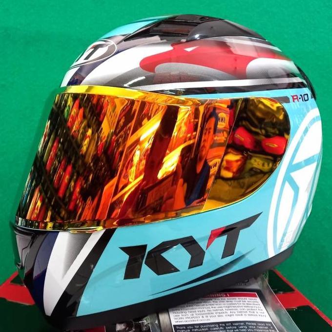 VISOR IRIDIUM KYT R10 | K2 RAIDER | RC7 FLAT VISOR IRIDIUM RED GOLD