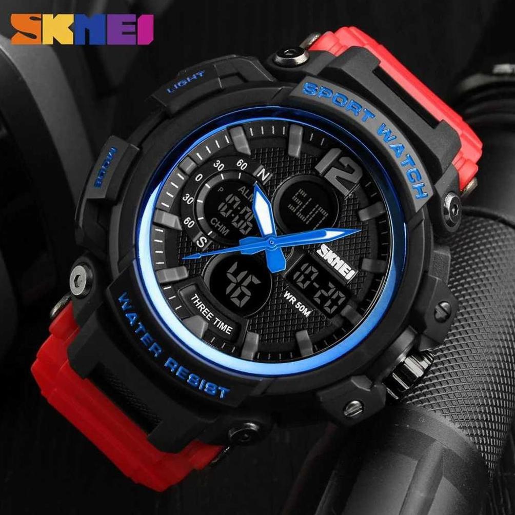 Jam Tangan Pria / SKMEI 1343 / Jam Tangan Analog Digital LED Original / SKMEI Jam tangan pria