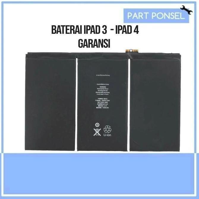 Apple batre baterai ipad 3 ipad 4 ipad mini original garansi panjang