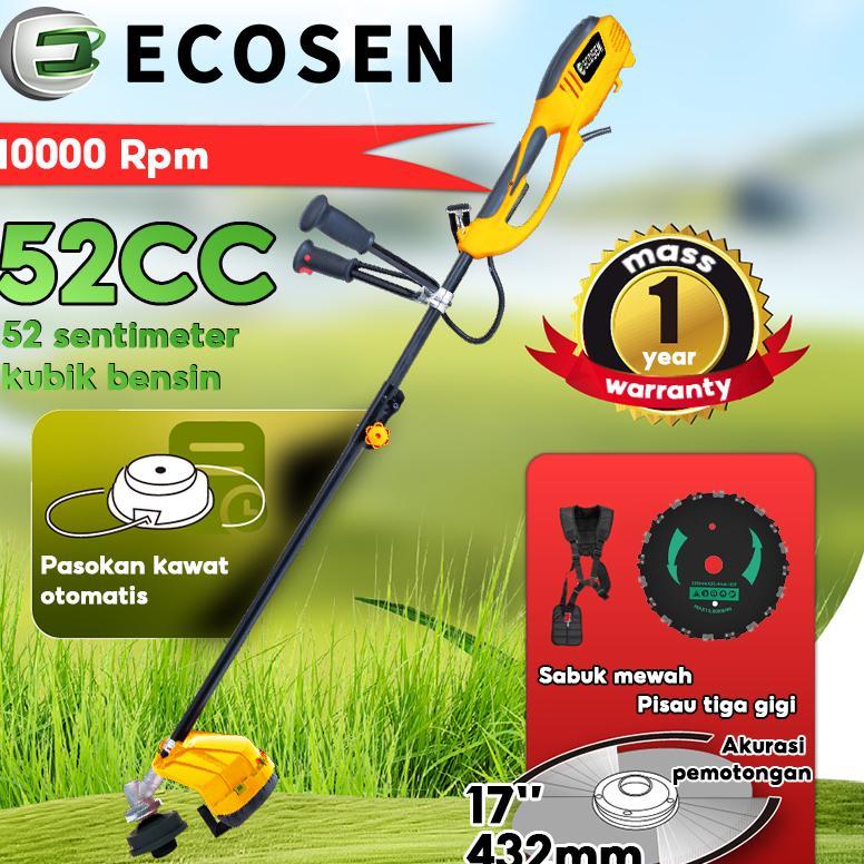ECOSEN 2000W Mesin Potong Rumput Senar String Grass Trimmer Mesin Potong Rumput Listrik String trimm