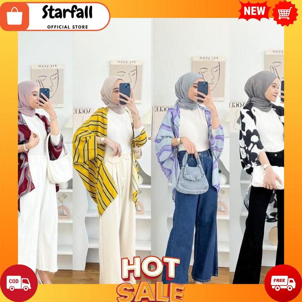 OUTER SCRAFT KARDIGAN POLOS MOTIF BAHAN RAYON PREMIUM [G1][B1]