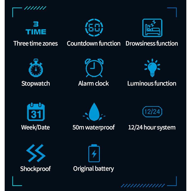 SANDA Jam Tangan Elektronik Pria Jam Tangan Elektronik Remaja Hati Baja Peledak Jam Tangan Pelajar M