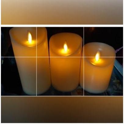 ] Lampu Lilin Led Goyang Tinggi 15cm Lilin Elektrik Goyang Lilin Goyang