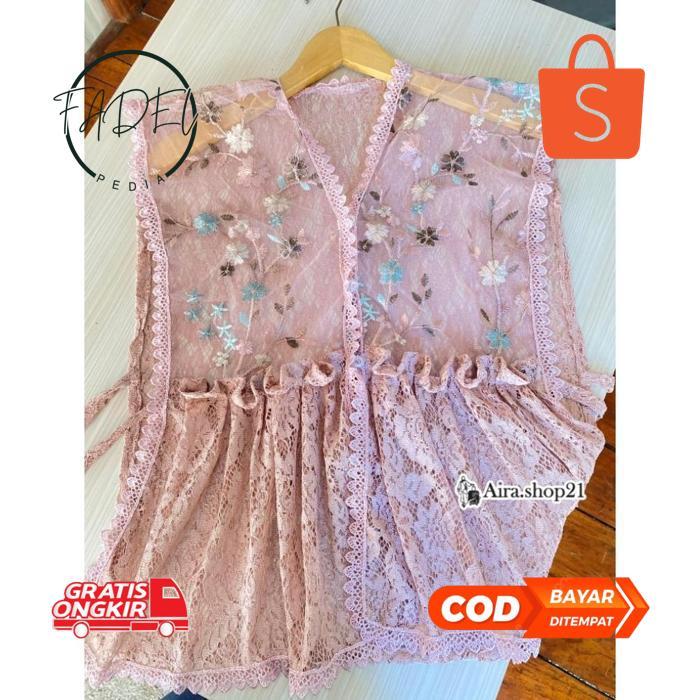 fn-56 er-79 (PAKET 3IN1) SET ALUNA OUTER| VEST GARDEN RENDA BRUKAT PREMIUM Hemat Premium