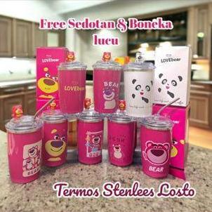 Terlaris Tumbler Stainless Lotso 500Ml Free Sedotan