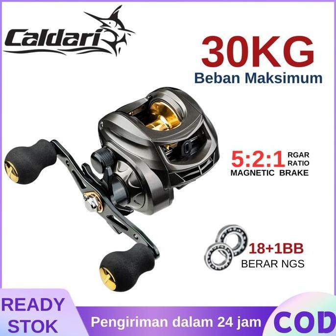 Terlaris Caldari Reel Fishing Reel alat pancing joran pancing Baitcast Reel Gulungan pancing 30kg/30