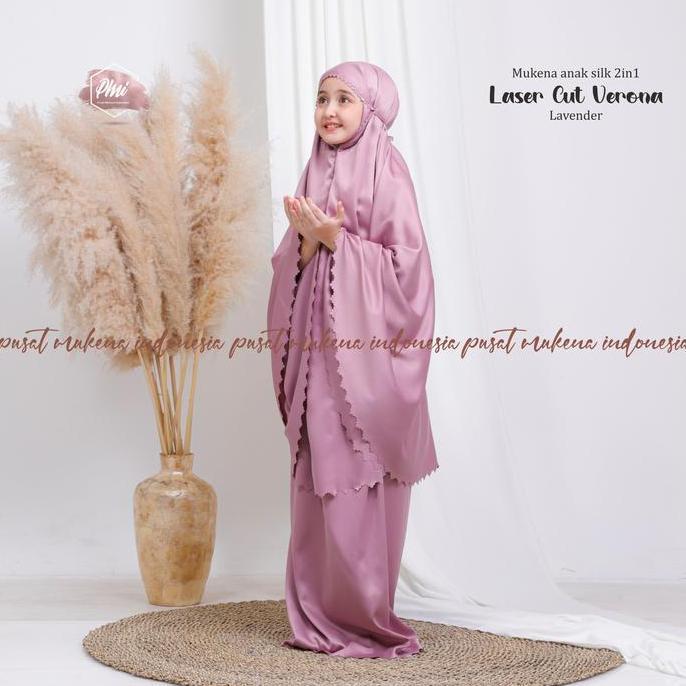 Terlaris Mukena 2in1 Laser Cut Anak Verona
