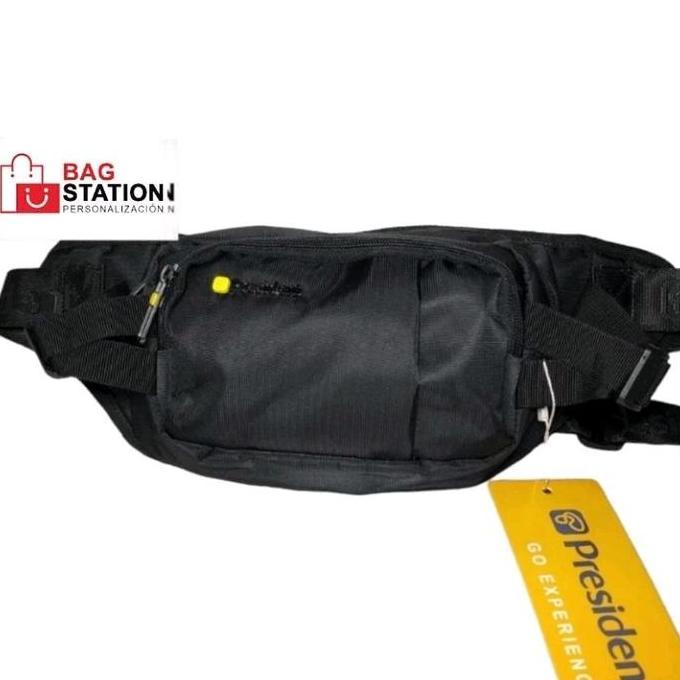 BUM BAG PRESIDENT TAS PINGGANG PRESIDENT WAIST BAG PRESIDENT Hitam Waistbag Tas Pria