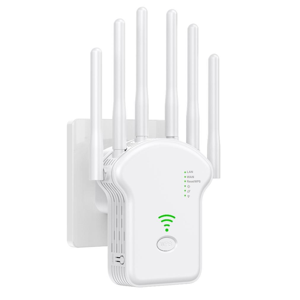 Pemancar Nirkabel Sinyal Jaringan 6 Antena Penguat Dual Frekuensi Penguat Sinyal WiFi Penguat Signal
