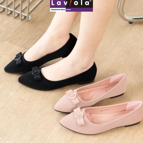 Laviola 4551 Lsh Sepatu Flat Wanita Bla Pink Shoes Kerja