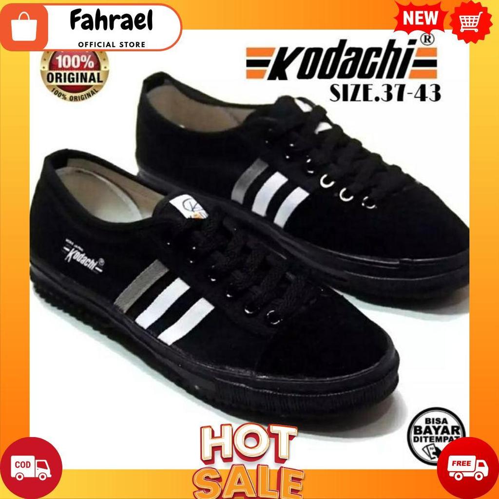 KODACHI 8111 SEPATU KODACI CAPUNG JADUL CLASSIC PRIA HITAM POLOS TALI SIZE 37 SD 43 KEREN KEKINIAN [