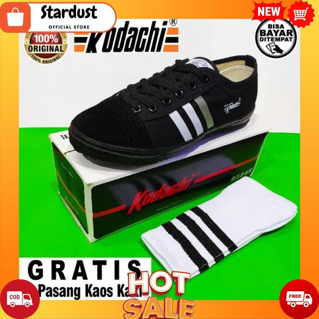 KODACHI SEPATU COWOK CAPUNG JADUL CLASSIC HITAM POLOS KODACI 8111 TALI ANTI SLIP UKURAN 37 SD 43 GRA