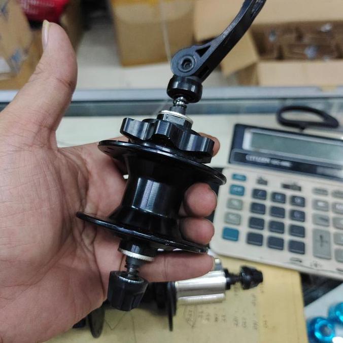 Hub Freehub Dan Wheelset 16 Plus 349 24 Hole Disc Bakre Old 74/130 Folding Discbrake Hitam Alloy Ber