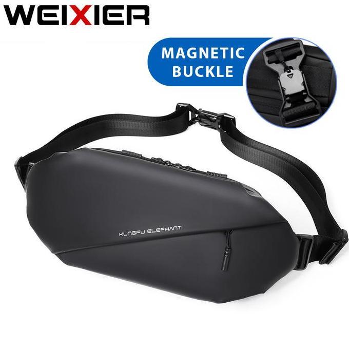 WEIXIER KE261 Tas Pinggang Pria Waistbag Buckle Magnet Anti Air