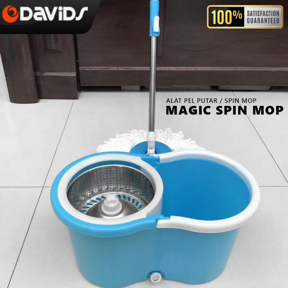 Alat Pel Pelan Lantai Ultra Mop Praktis Tanpa Peras Otomatis Serbaguna Magic Nagako Pel Lantai