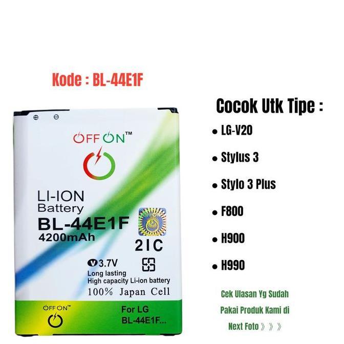 Baterai Double Power LG V20 Stylus 3 Stylo 3 PLus BL-44E1F F800 H900