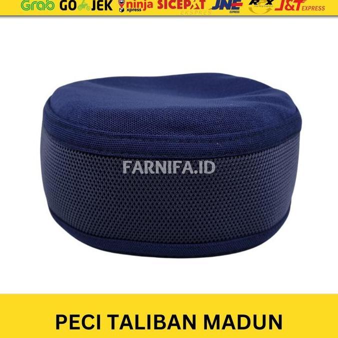 Promo GROSIR (10 Pcs) Peci Bulat Madun Peci Songkok Kopiah Lipat Hitam Polos Putih Dongker Peci Bula