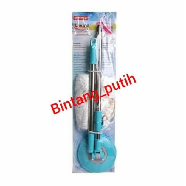 LION STAR TONGKAT ALAT PEL LANTAI / LIVINA SPIN MOP HANDLE SET Pel Lantai