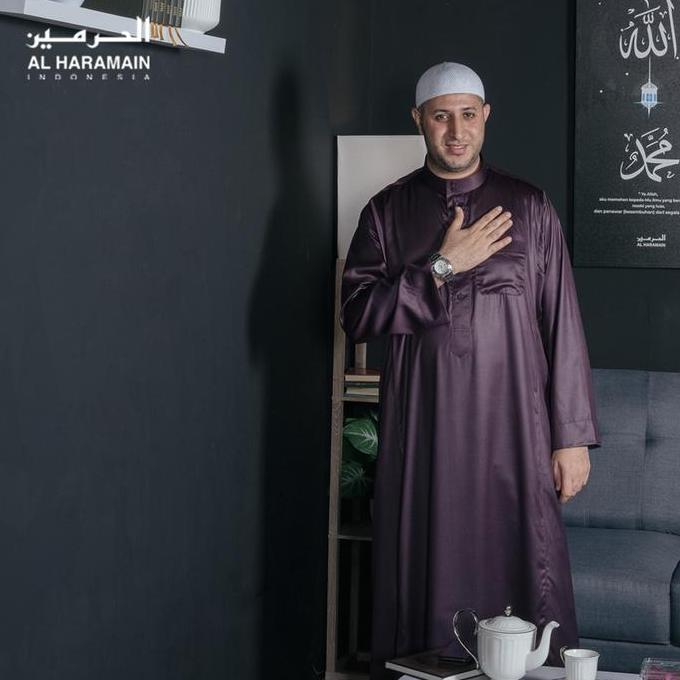 Promo AL Haramain Jubah / Gamis Pria Remaja & Dewasa Viet Polos / Jubah AL Haramain | Coklat Keungua