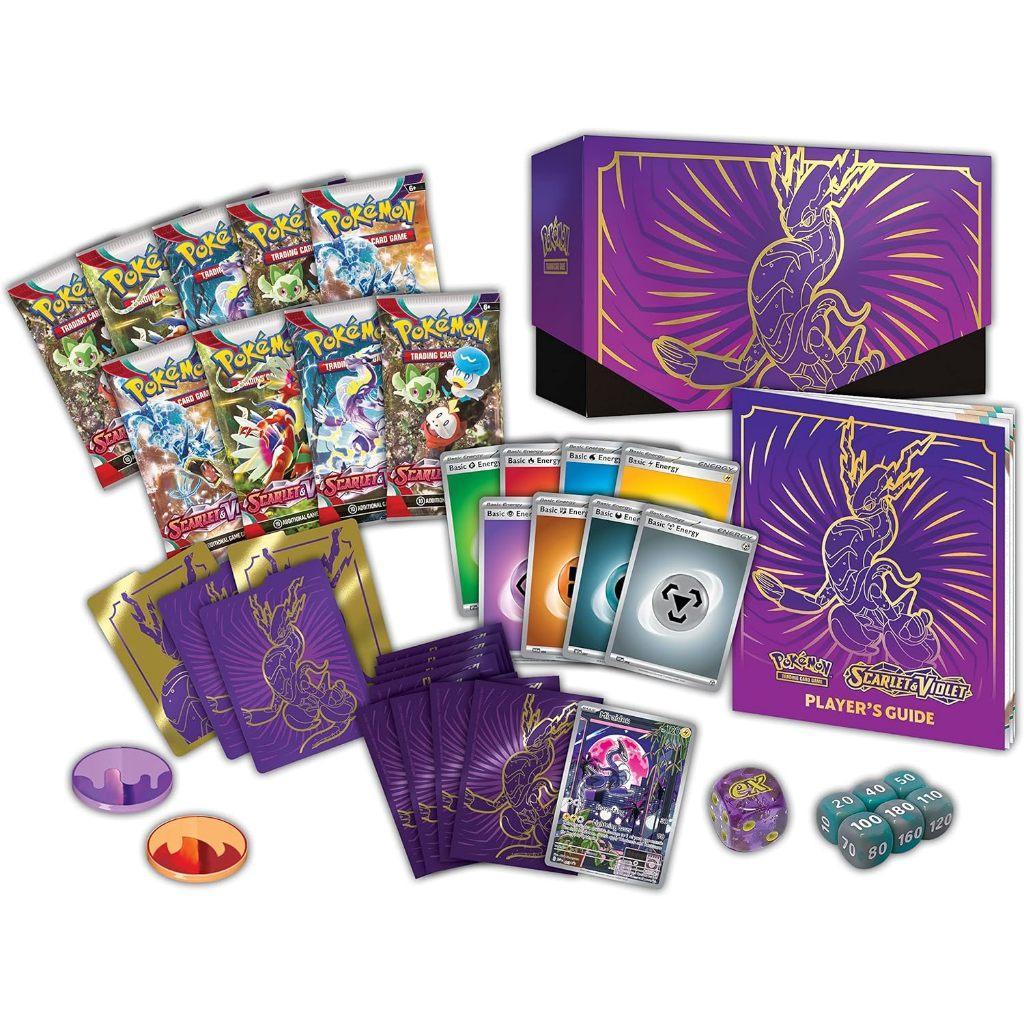 Poka Mon Tcg: Scarlet And Violet Elite Trainer Box - Miraidon Purple (1 Full Art Promo Card, 9