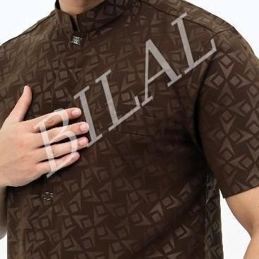 Promo Baju Koko Embos Sultan Terbaru 2025 Atasan Muslim Pria Dewasa Tangan Pendek Kain Katun Tebal M
